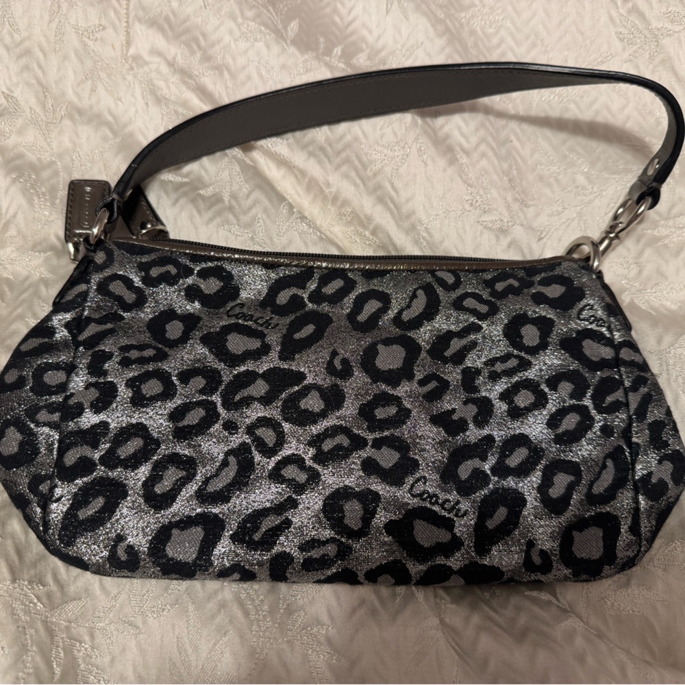 Coach Metallic Leopard print wristlet